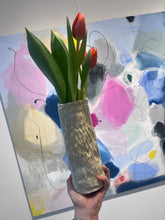 Indlæs billede til gallerivisning Gul vase med struktur