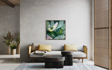 Indlæs billede til gallerivisning TIME FOR BLOOM 1 -  Mål 80 x 80 cm (egetræsramme)