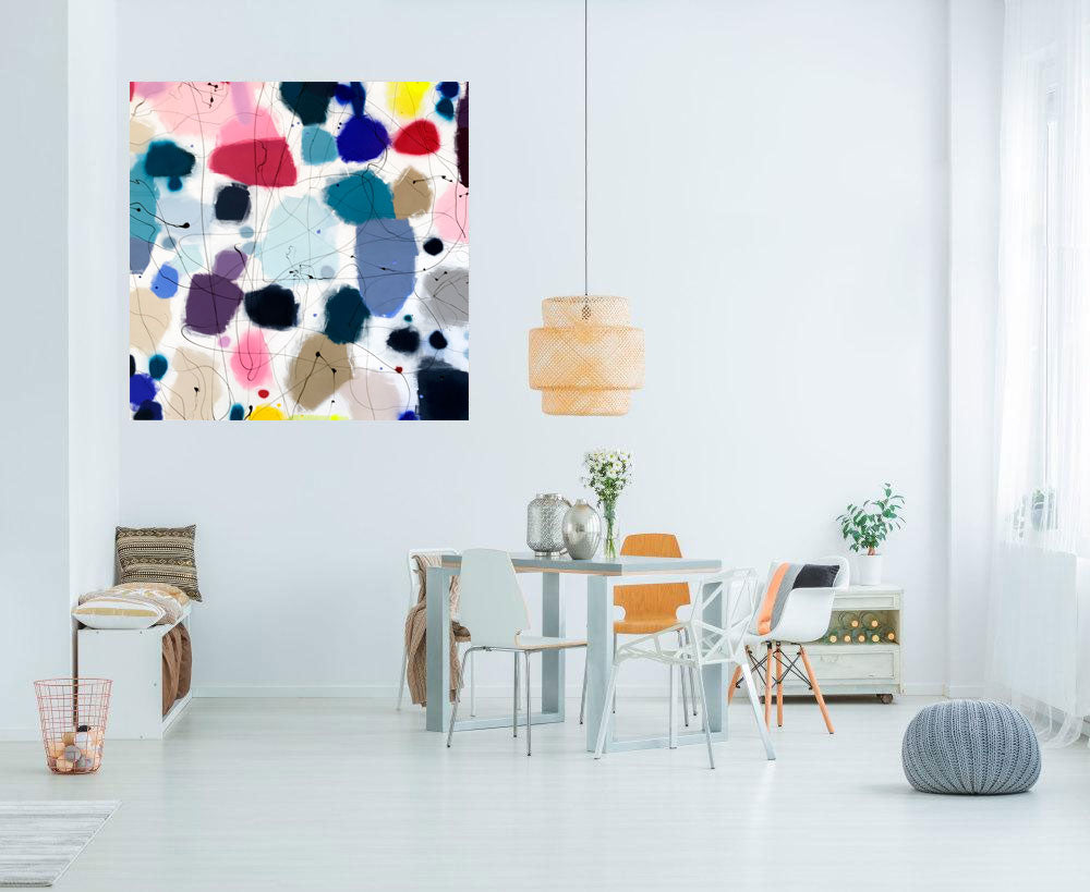 BACK ON TRACK - Mål 120 x 120 cm ( udstilles i HONG KONG)
