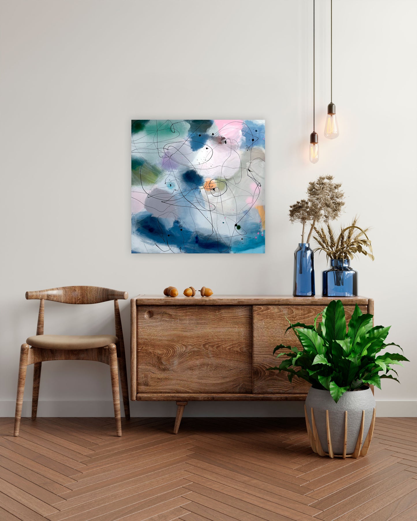 BRIGHT FUTURE - Mål 80 x 80 cm