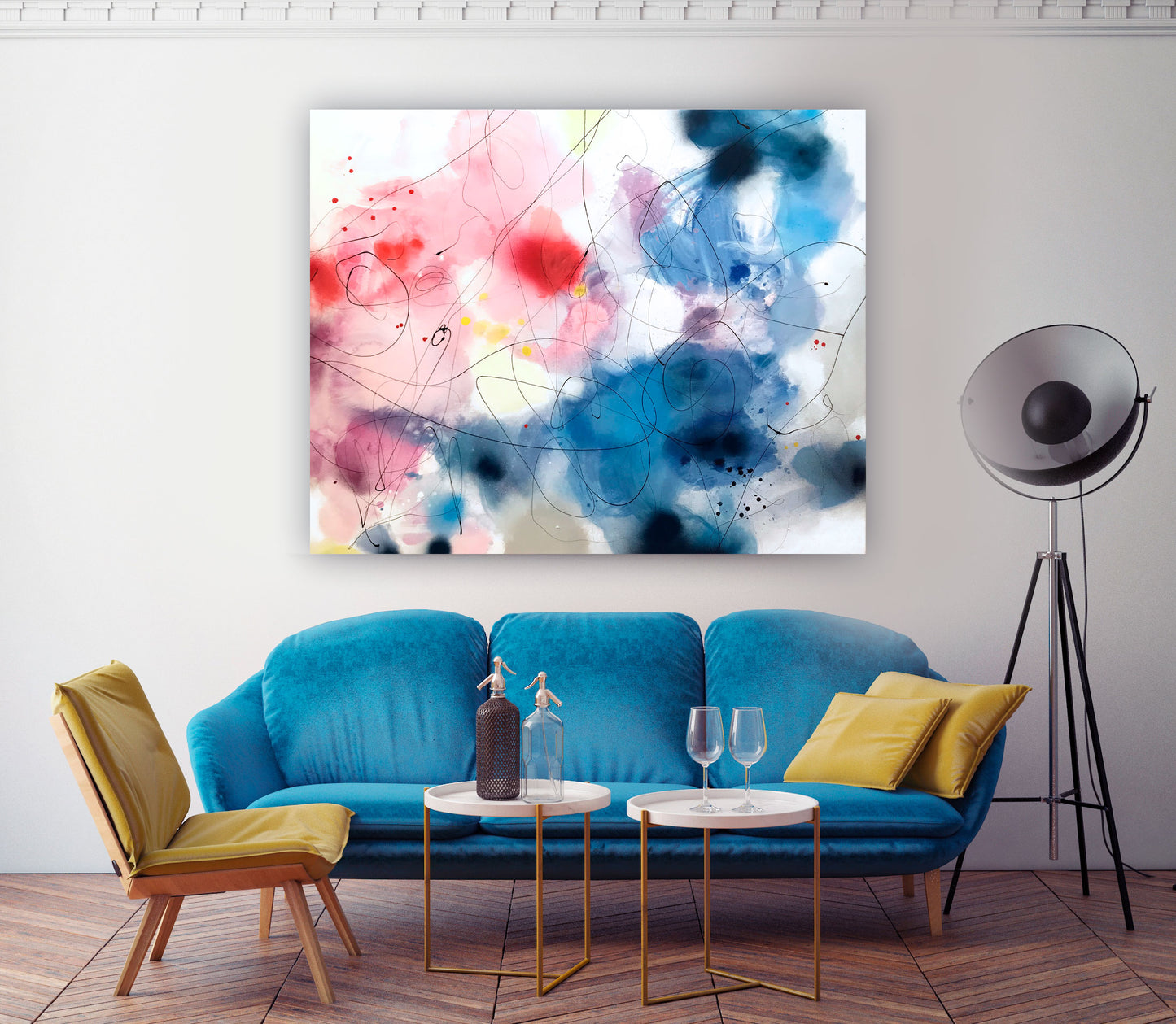 FLOWER BOMB - Mål 120 x 150 cm