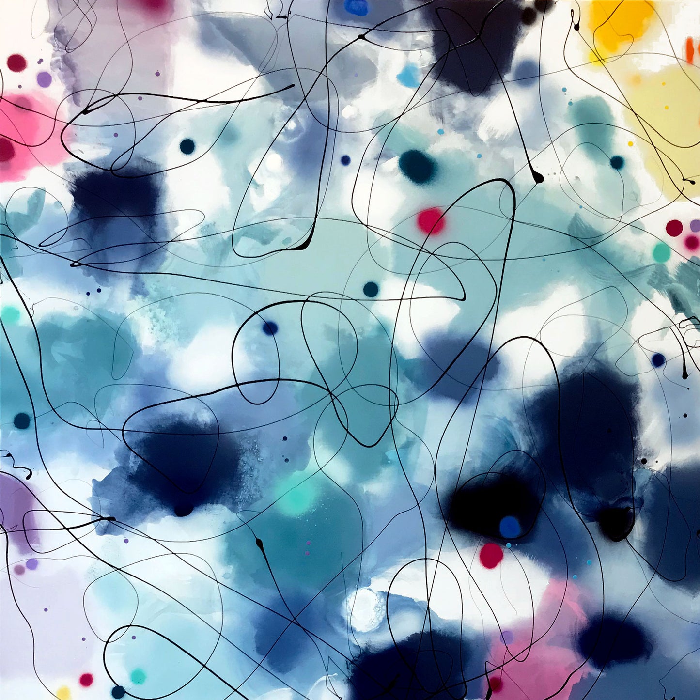 FRUITFUL GARDEN - Mål 150 x 150 cm (Galleri ARTCOMPAZ)