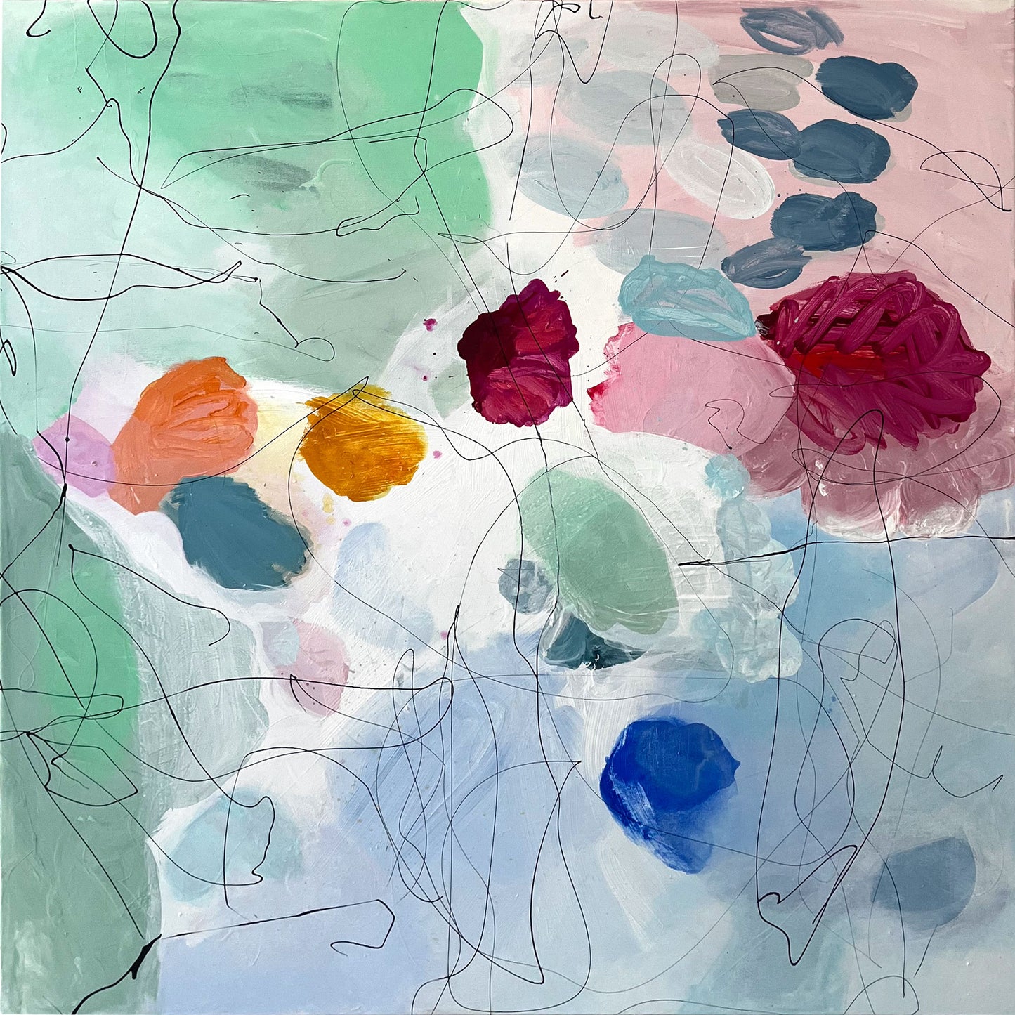 HINT OF AUTUMN - Mål 100 x 100 cm