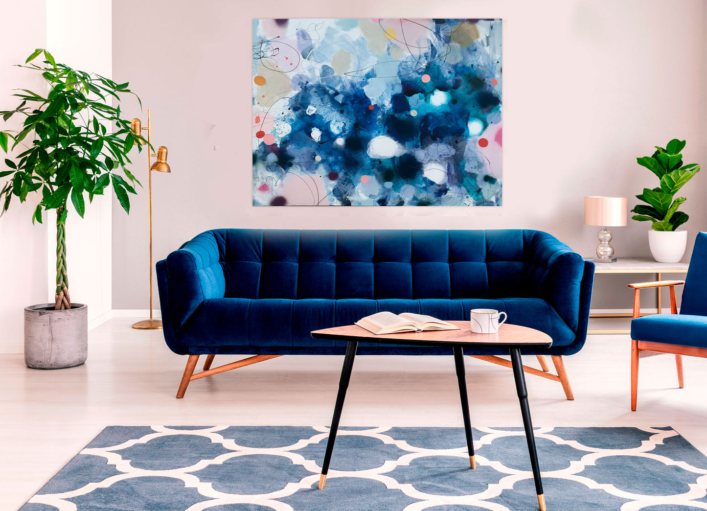 SNOW FLOWERS - Mål 120 x 160 cm