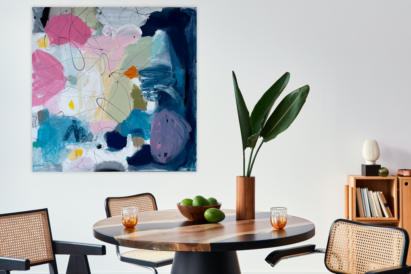 THANKS FOR BEING HERE - Mål 120 x 120 cm