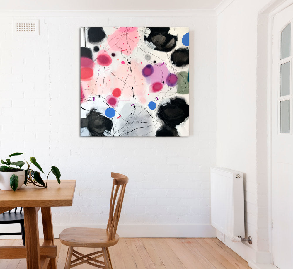 TIME FLYES - Mål 80 x 80 cm