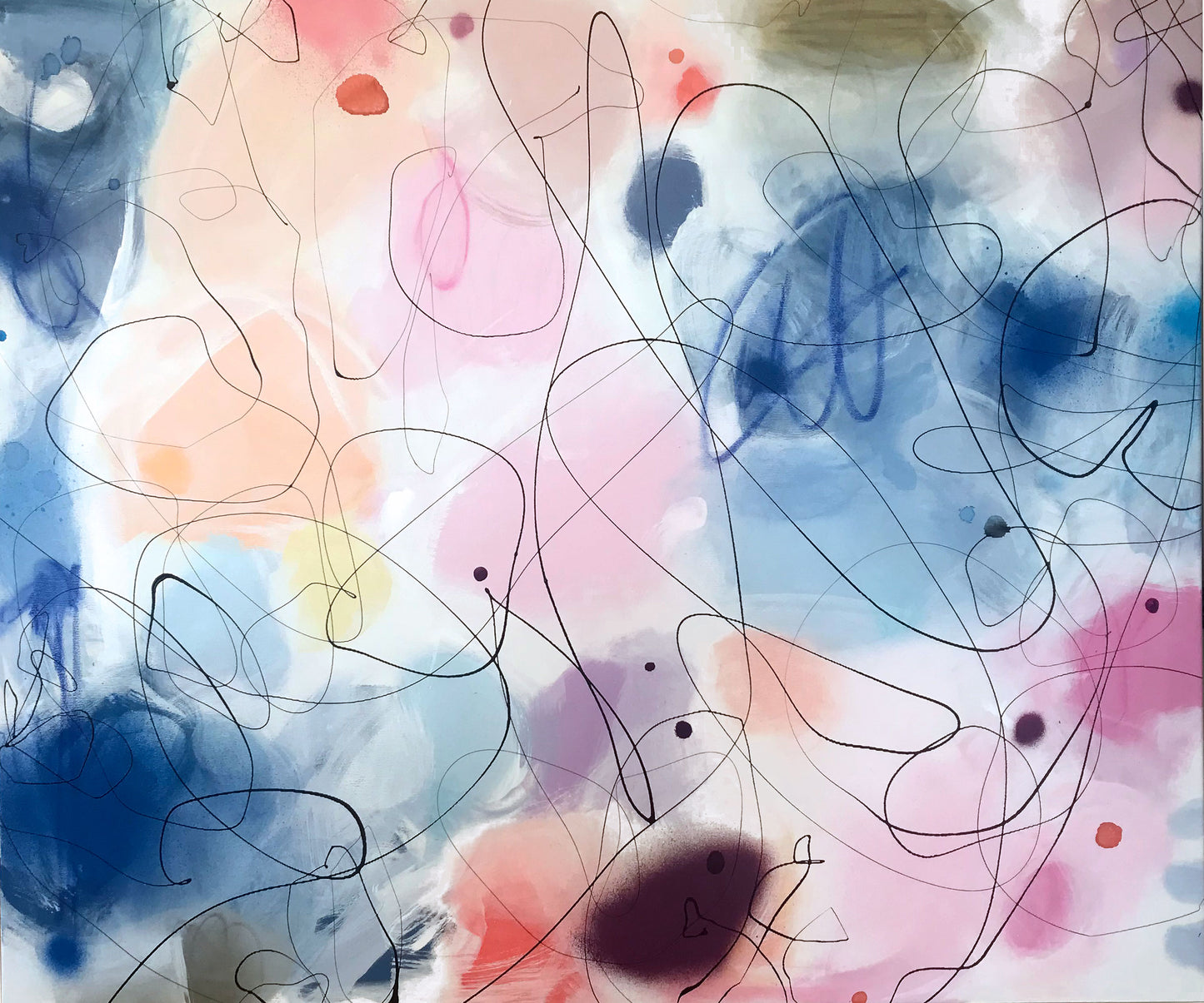Bright Day, 100 x 120 cm. Originalt maleri af Vibeke Lerfeldt Bjerker