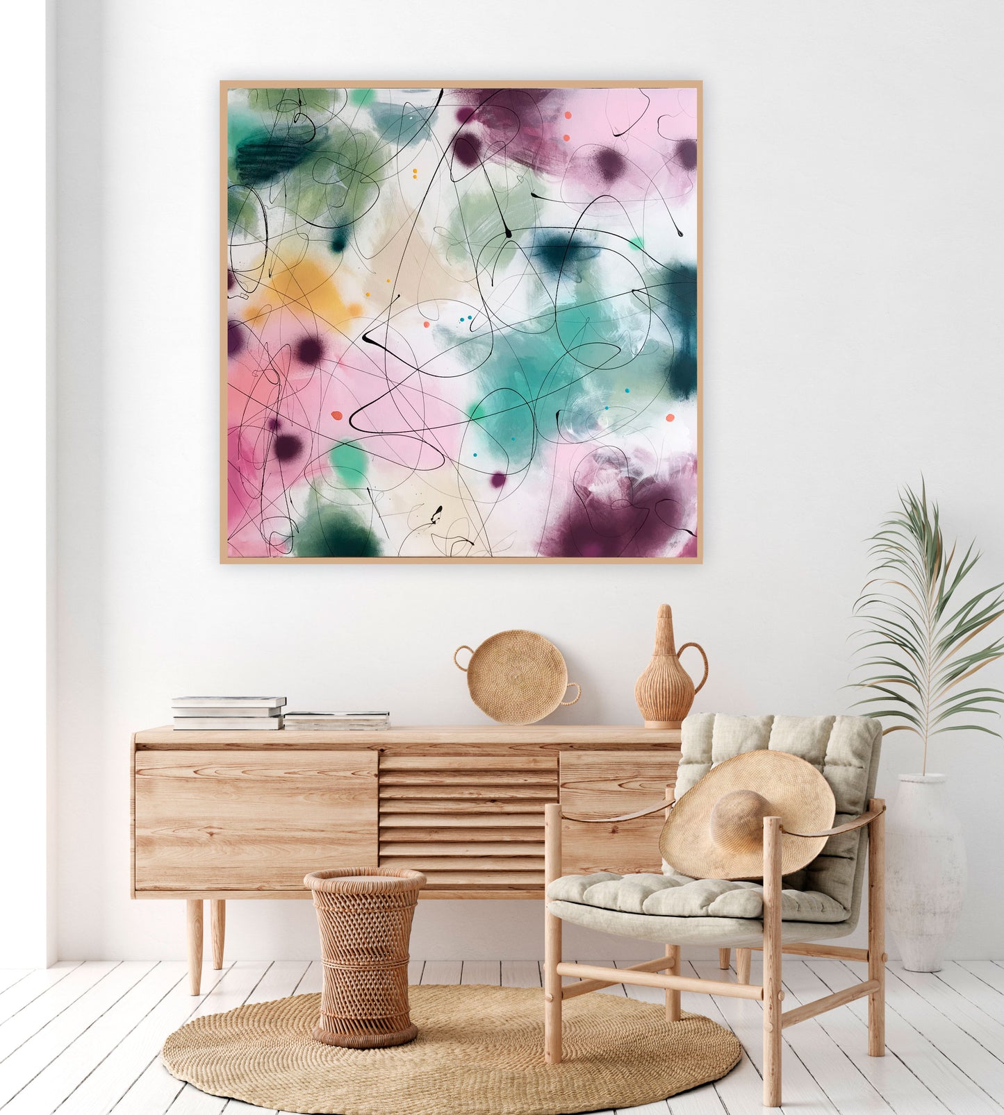 BEST WISHES - Mål 100 x 100 cm