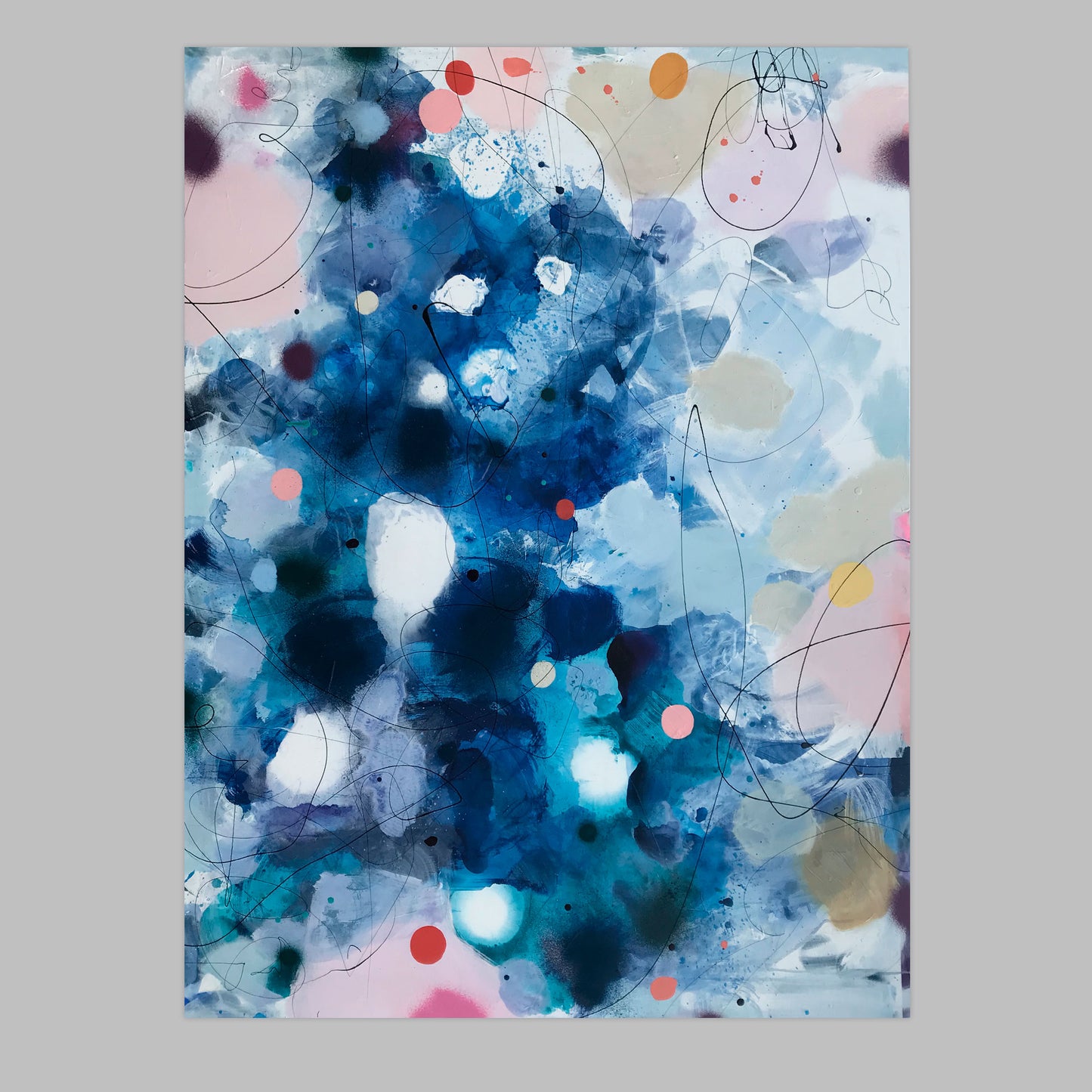 SNOW FLOWERS - Mål 120 x 160 cm