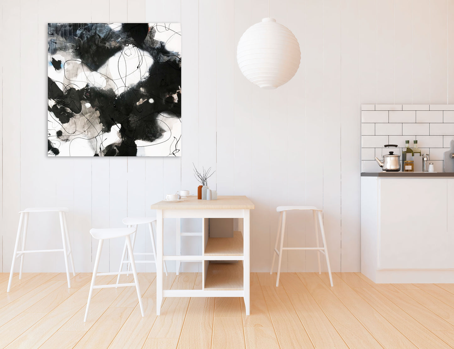 WINTER FLOWERS - Mål 100 x 100 cm