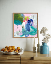 Load image into Gallery viewer, SUMMER KISS - Mål 40 x 40 cm  (Inklusive egetræsramme)