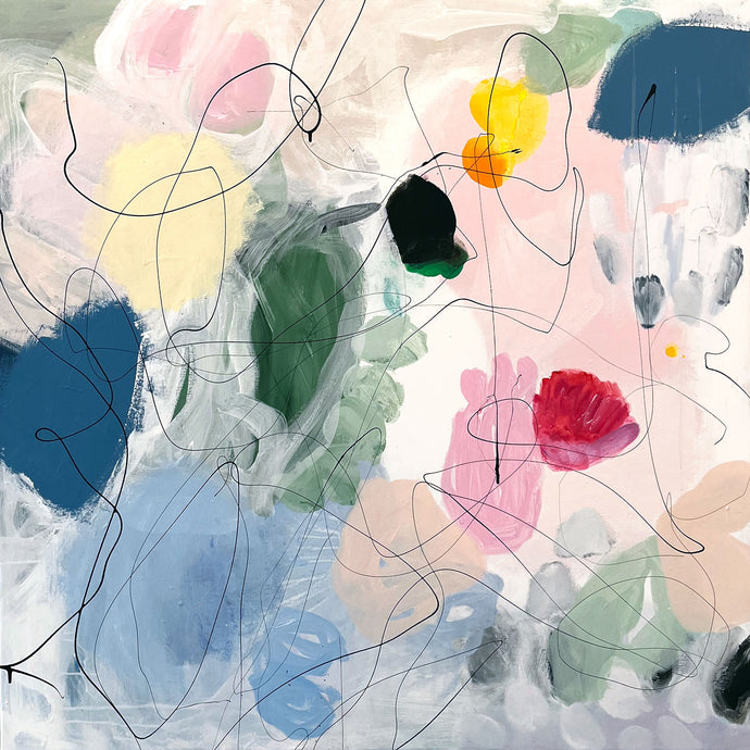 FLOWER RAIN - 100 x 100 cm