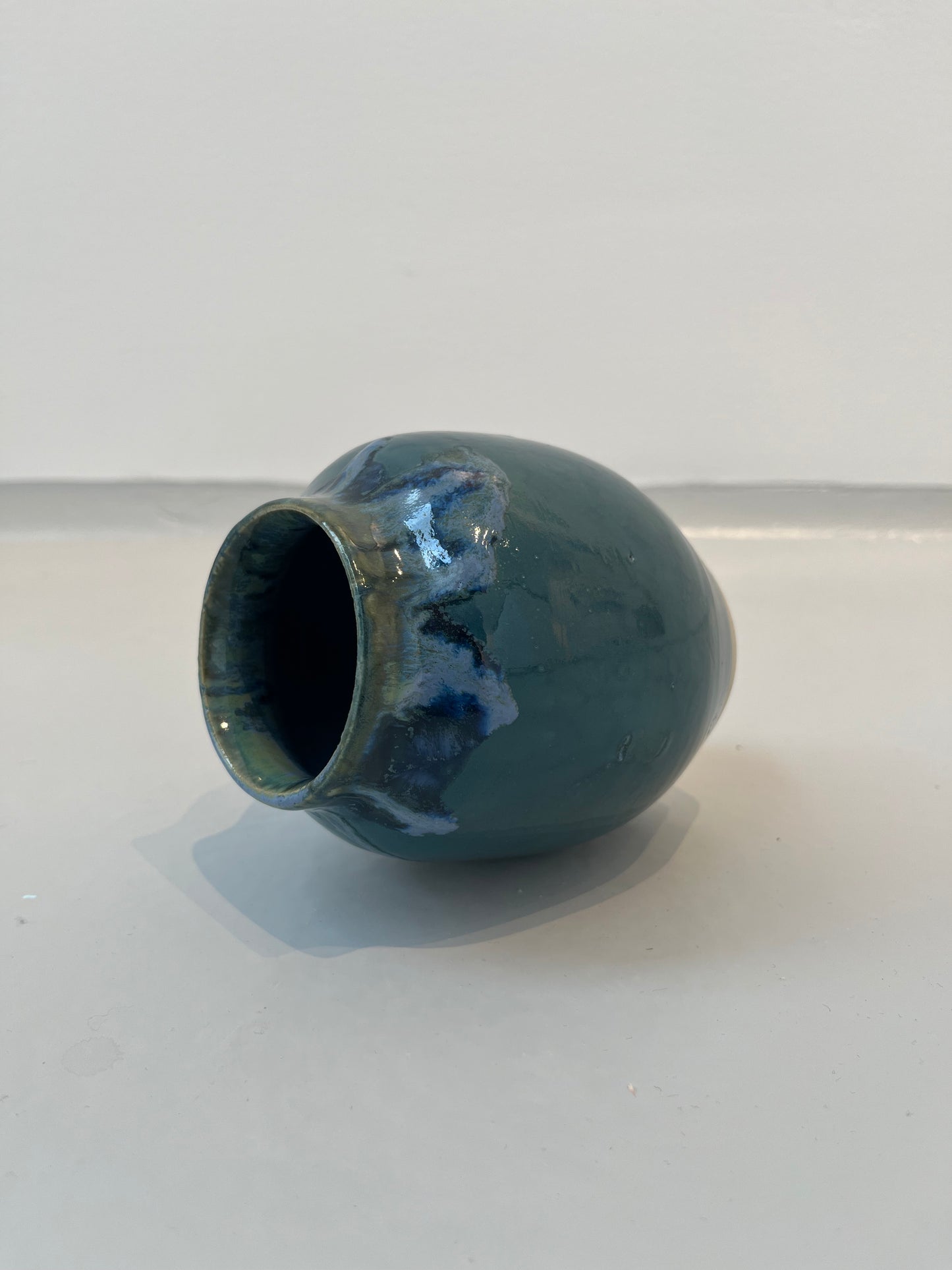 Petroliumsgrøn vase