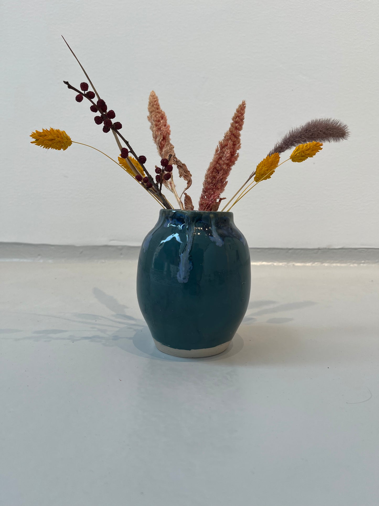 Petroliumsgrøn vase